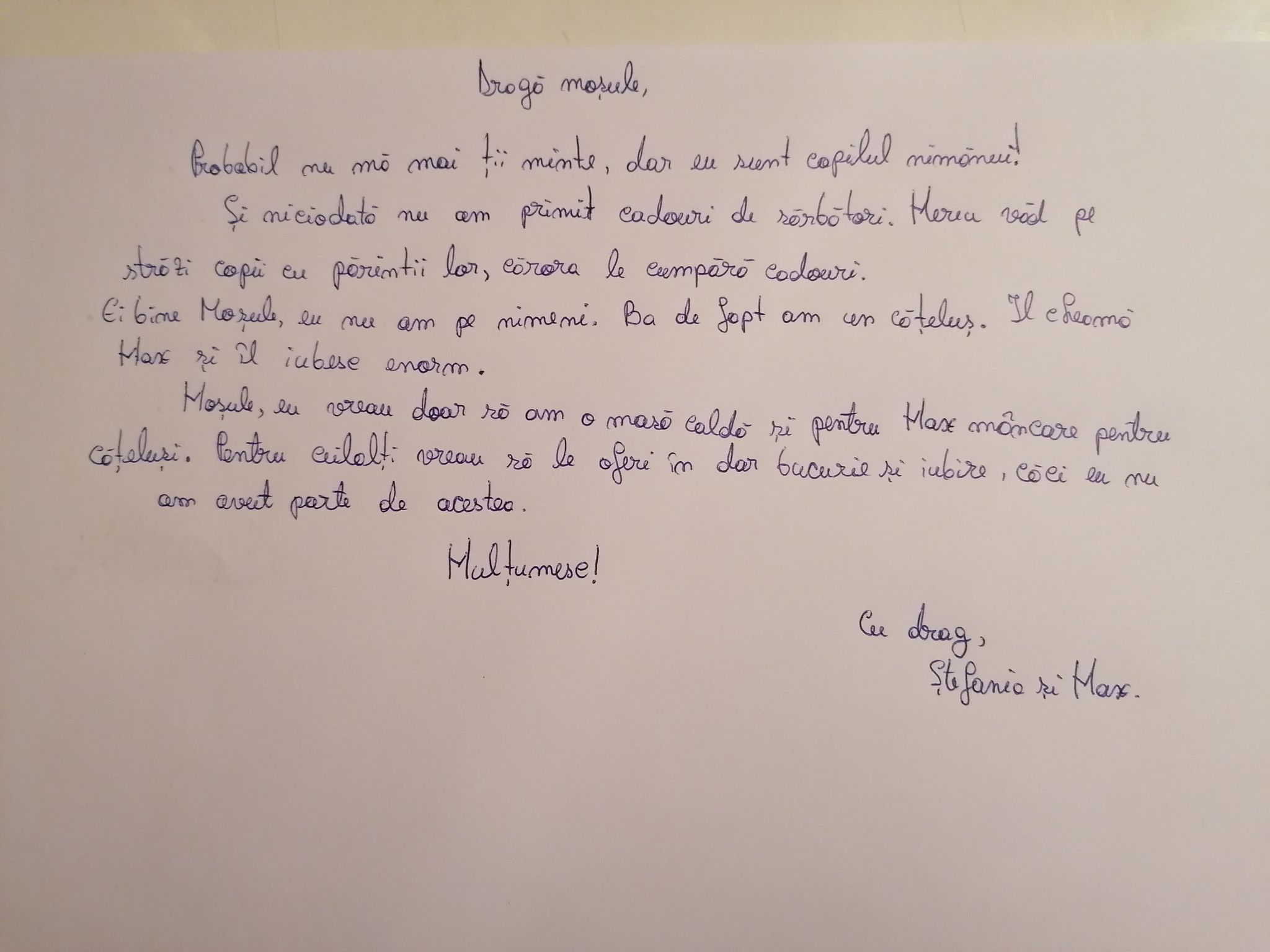 Scrisoarea unui pui de om